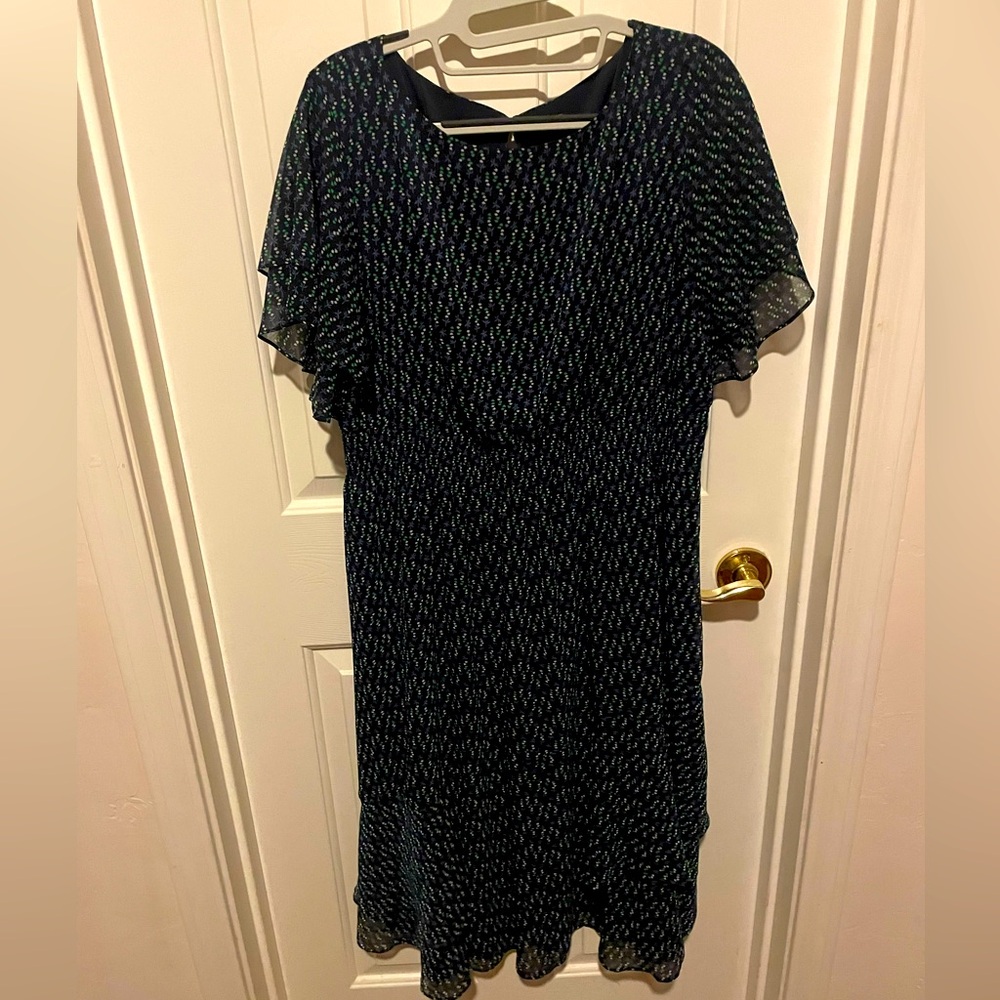 Navy Dress - Small All Over Print